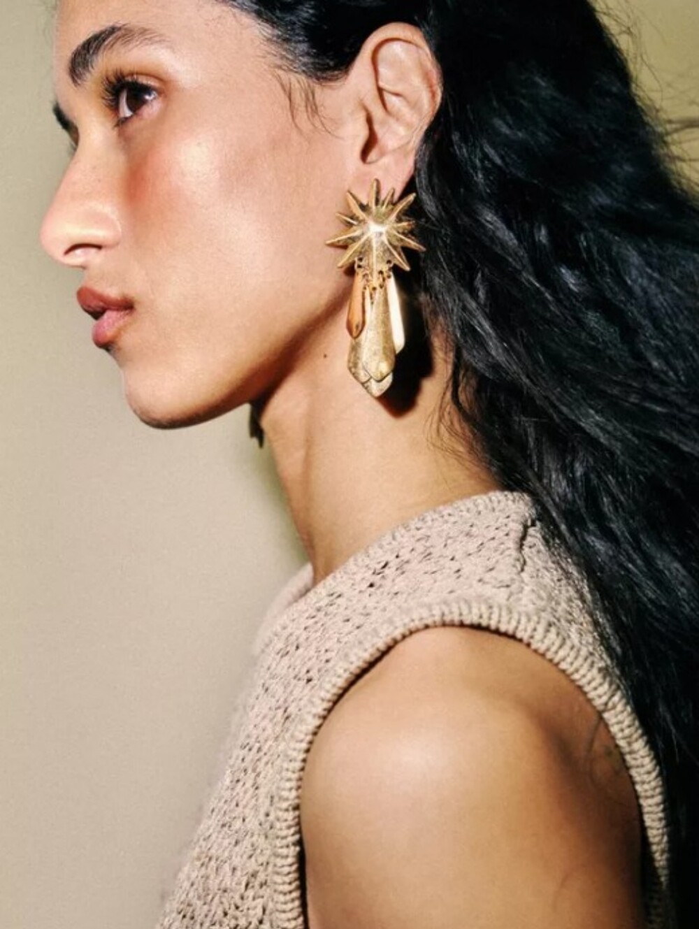 Zara Fringe Metal Earrings And
